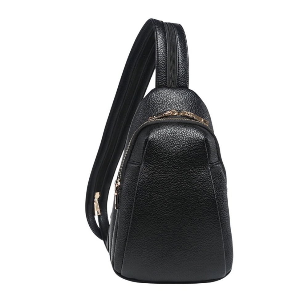 Jen & Co Ari Vegan Convertible Sling Bag Backpack Shoulder Carry Gold Hardware